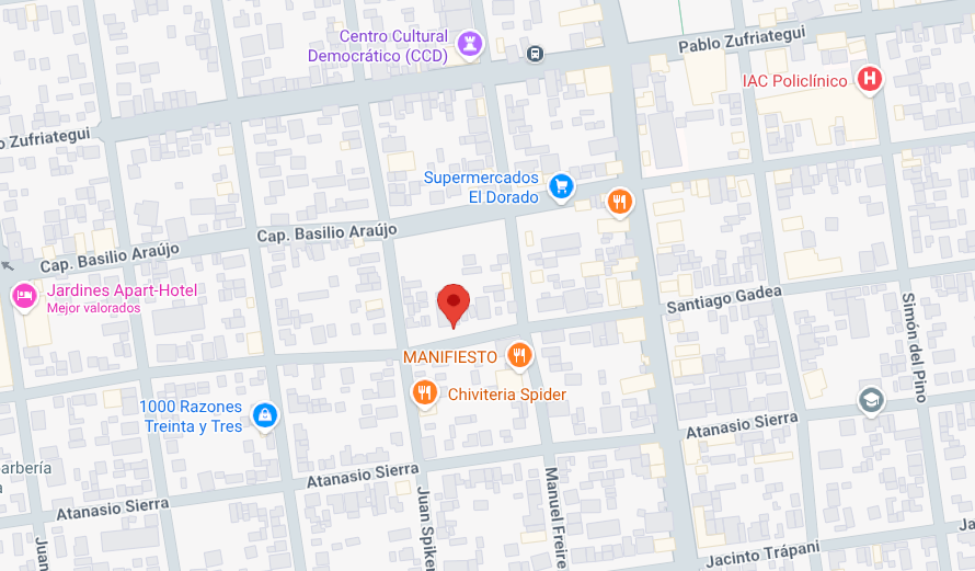 Mapa de la ubicación de PDA Consultora en Treinta y Tres